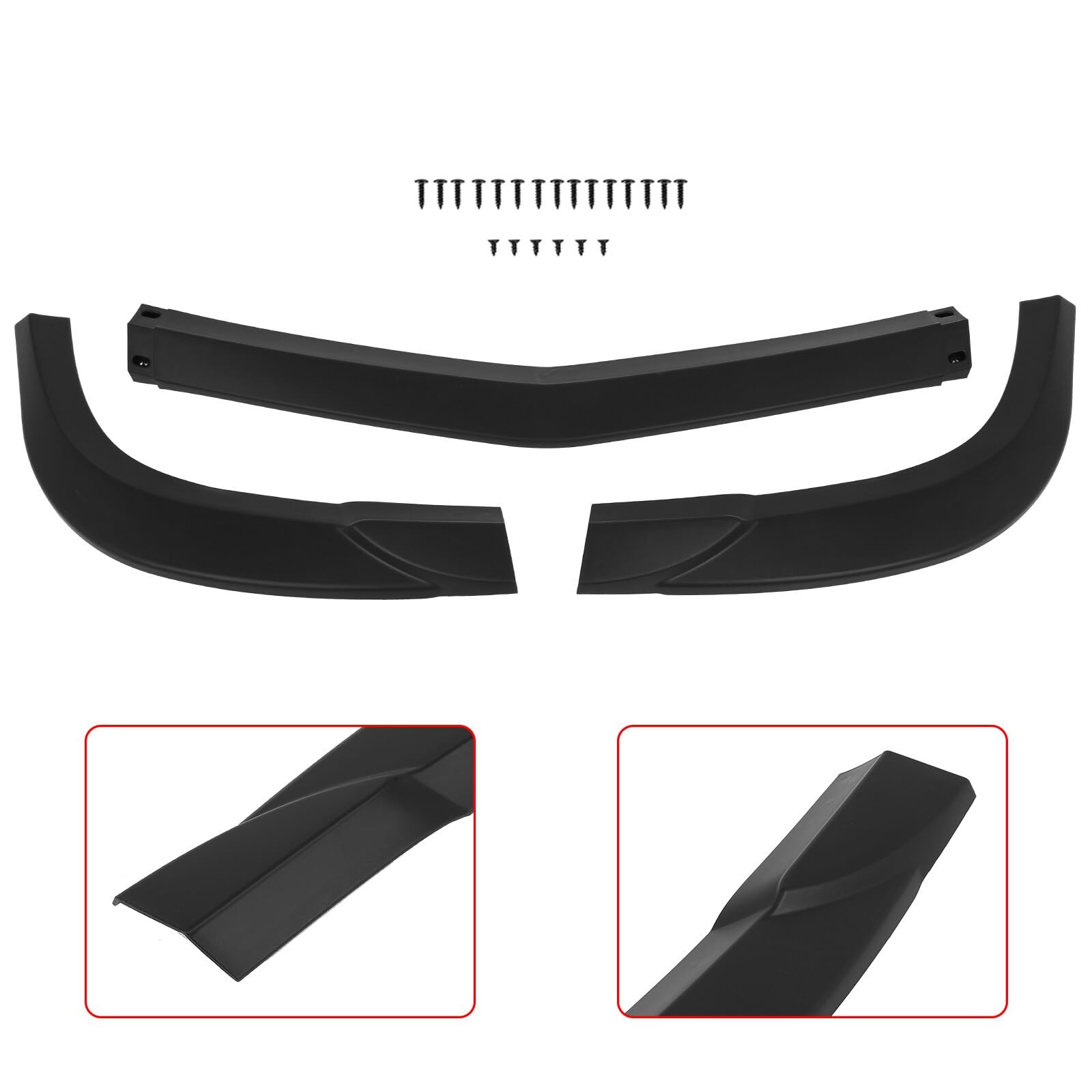 Matte Black Front Bumper Lip Splitter for Mercedes-Benz C180 C200 C250 C300 C350