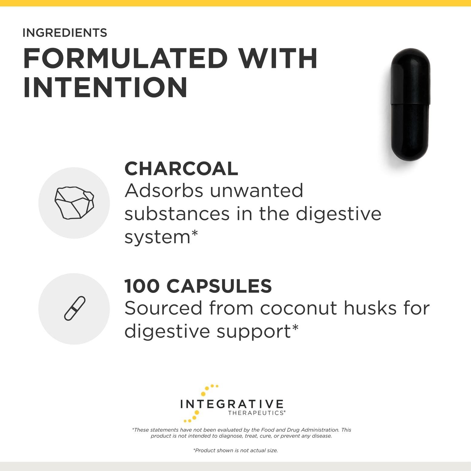 Integrative Therapeutics Activated Charcoal – Digestive 100 Count (Pack of 1)