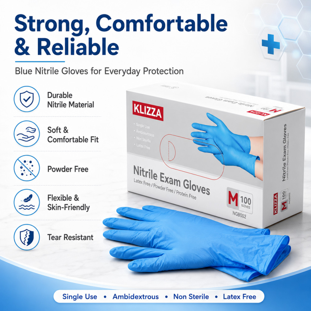 400PCS Disposable Nitrile Exam Gloves 4.5 mli Powder & Latex Free Cleaning Glove