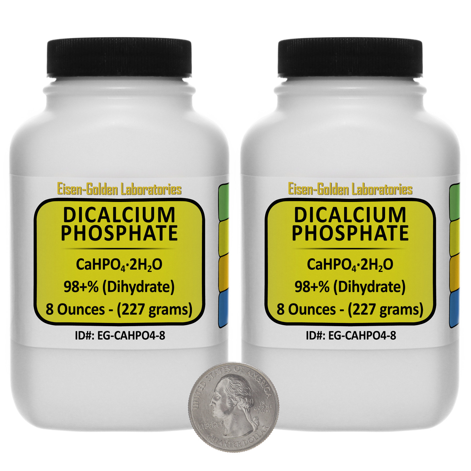Dicalcium Phosphate [CaHPO4] 98+% USP Grade Powder 1 Lb in Two Bottles USA