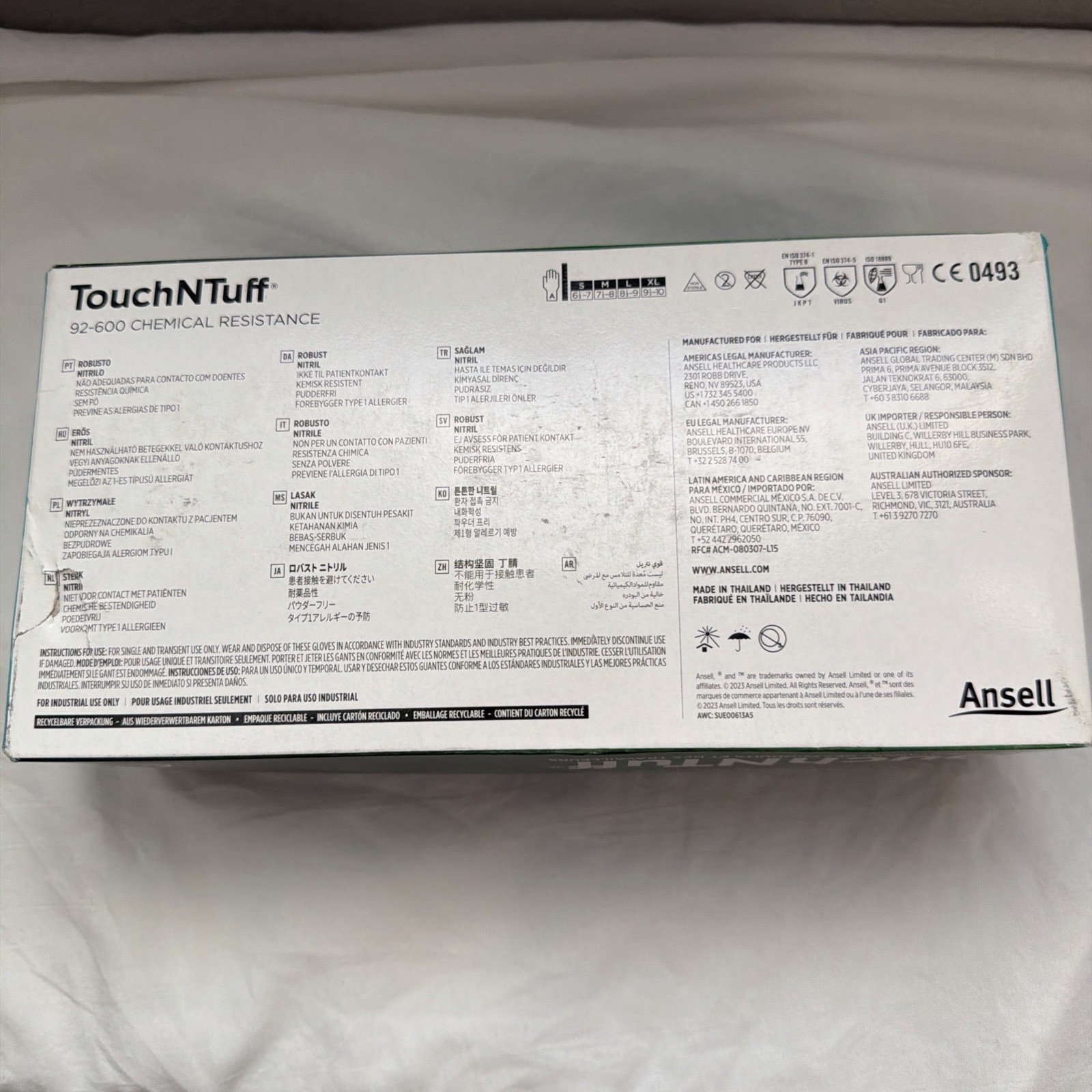 Ansell Nitrile Powder Free 92-600 – Large Box of 100