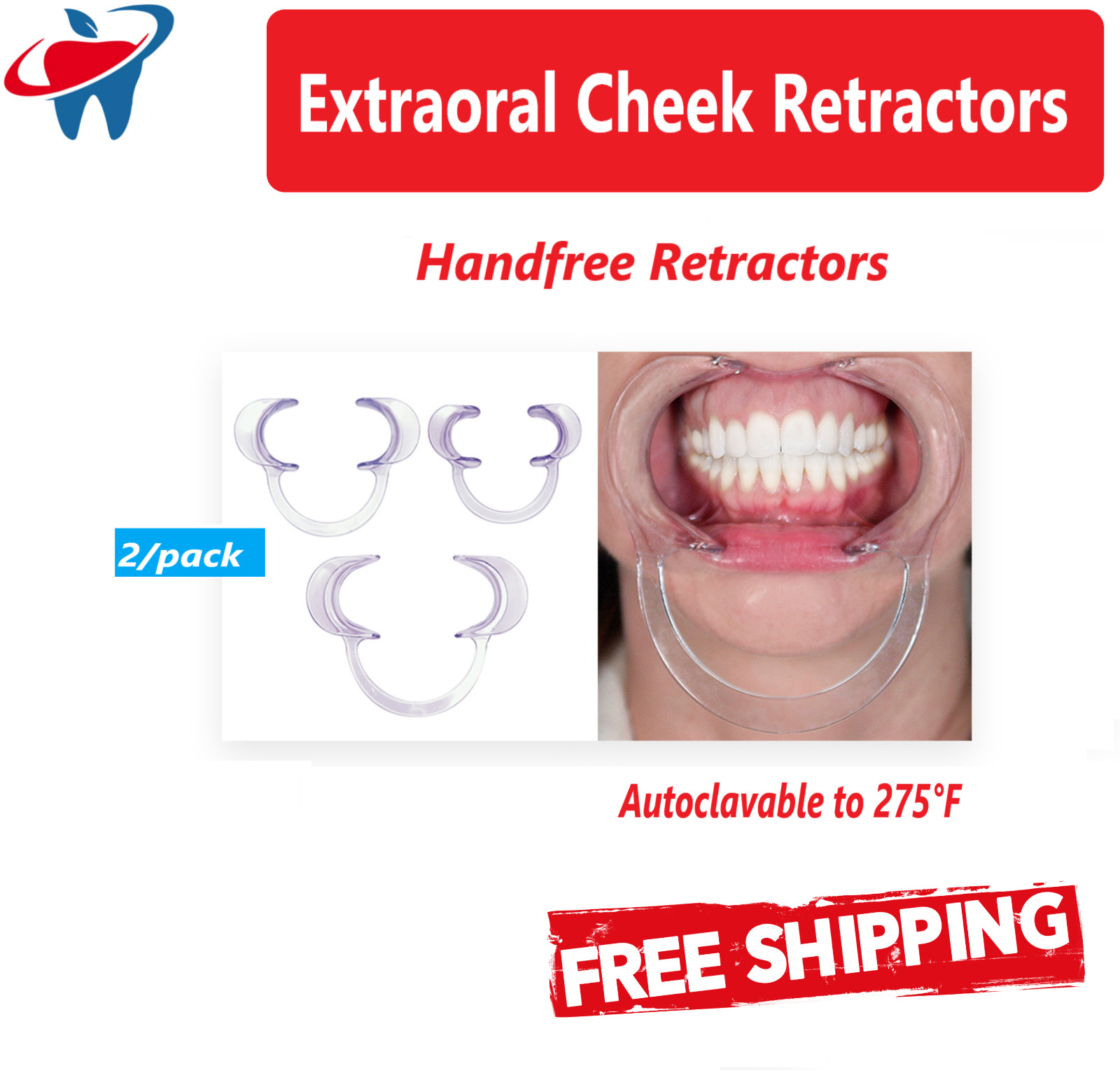 S/M/L Dental Mouth Opener Lip Cheek Retractor C-Shape Adult Kid Lip Ring Retract