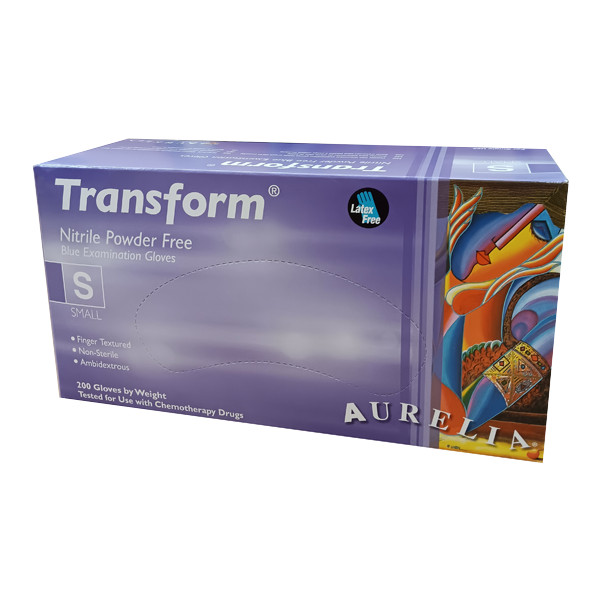 2000pcs Aurelia Transform Nitrile Gloves Transblue, 200pc/Bx (SPECIAL PRICE!!)