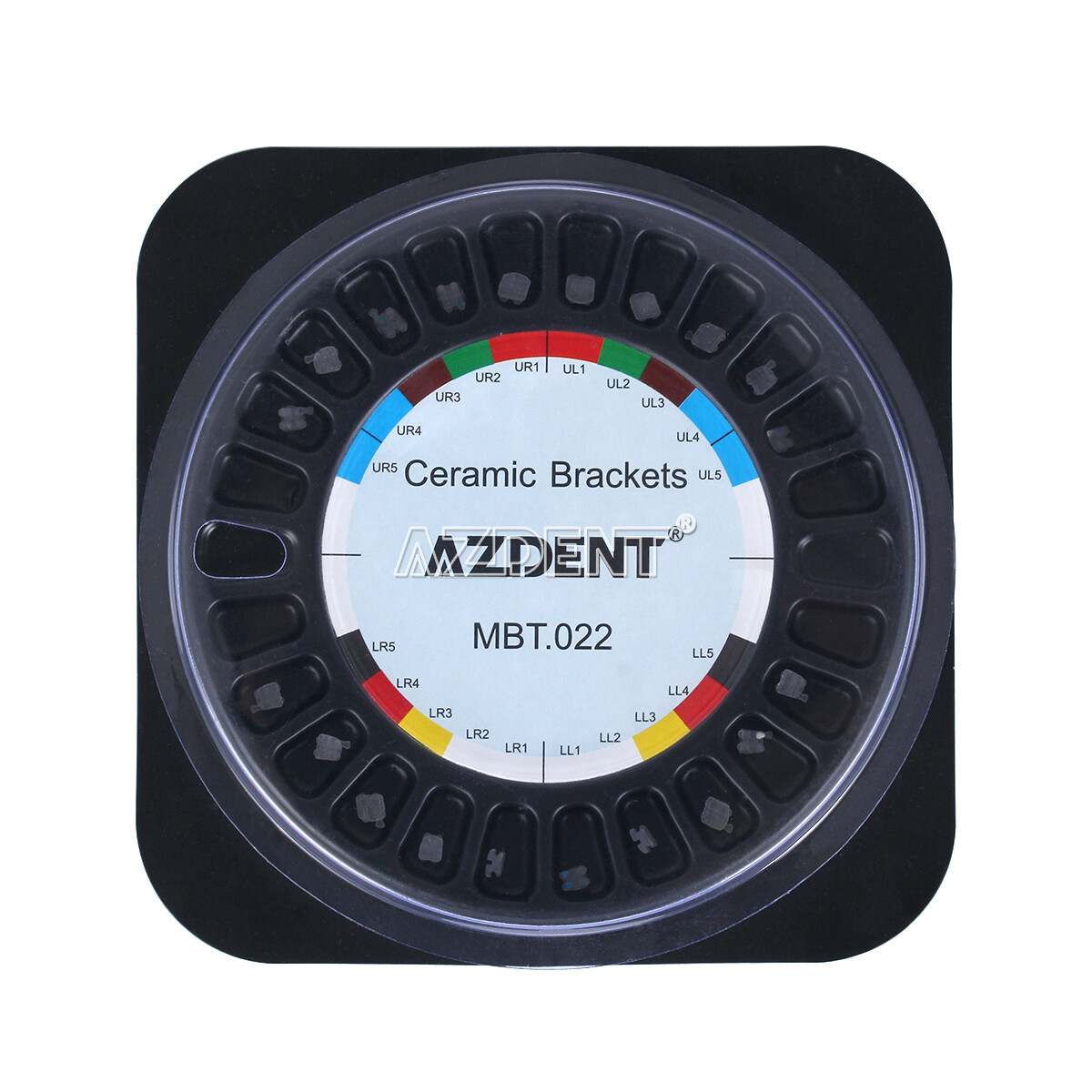 AZDENT Dental Orthodontic Ceramic Brackets MBT Roth 022/018 345 Hooks Braces