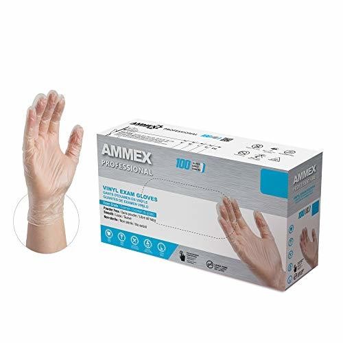 Ammex VPF Vinyl Glove, Medical Exam Latex Free, Disposable, 5 mil Thickness