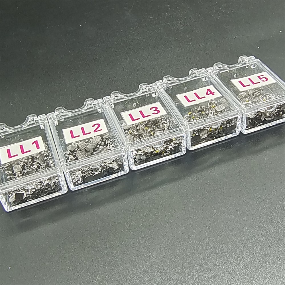 1000Pcs Dental Orthodontic Brackets Braces Mini MBT 022 Hooks 345 Mesh Base CE