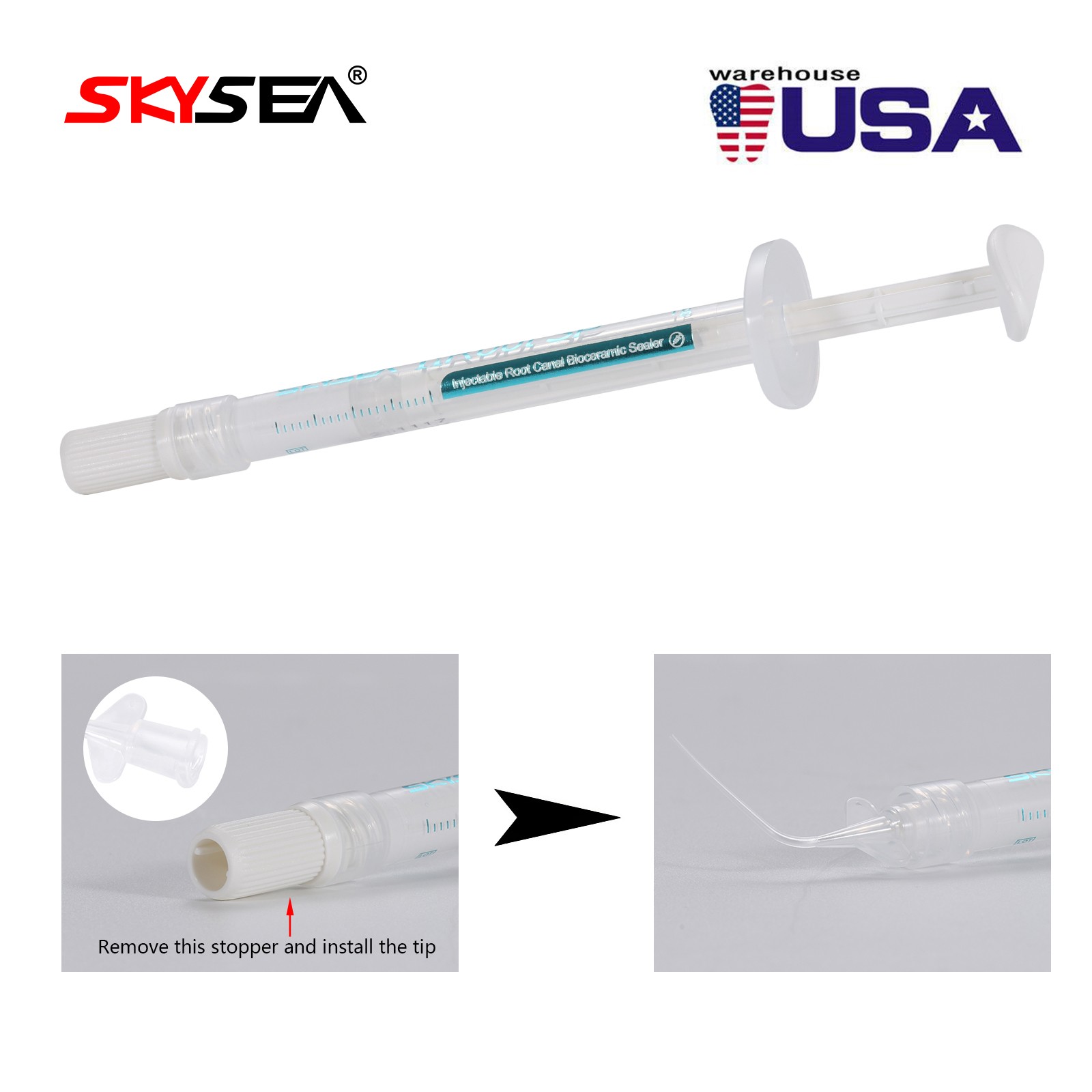 Root canal bioceramic sealer Root Canal Endo Filling Cement 1g +10 Tips Dental