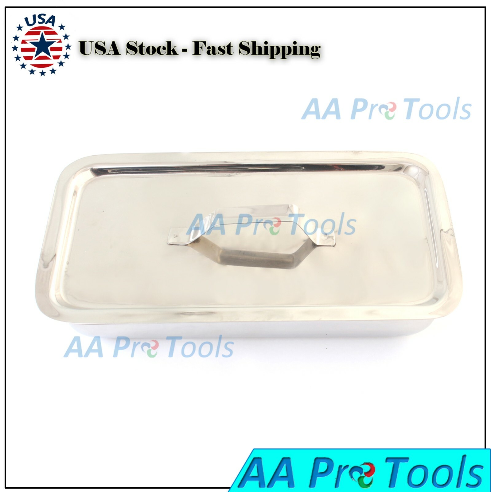 INSTRUMENTS TRAY W/LID 9″X4″X 2″ SURGICAL DENTAL INSTRUMENTS