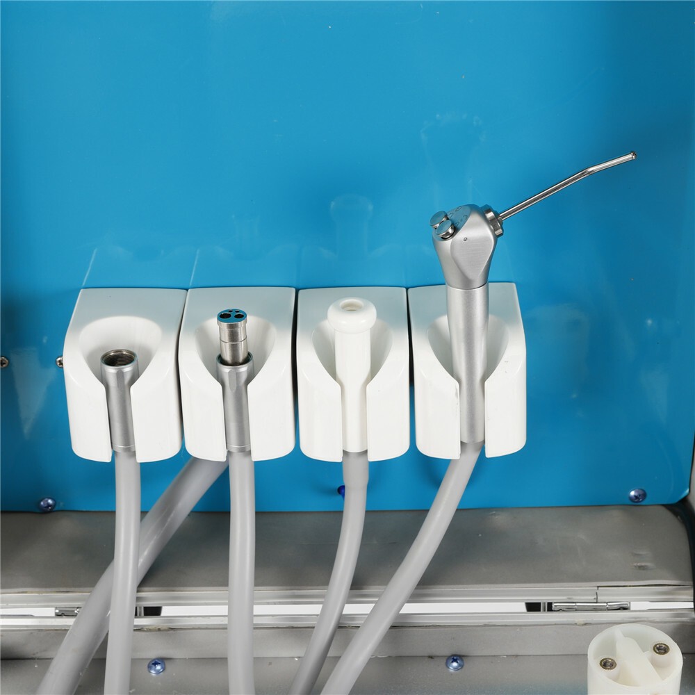 Portable Dental Delivery Unit: Rolling Box with 4 Holes Air Compressor Suction
