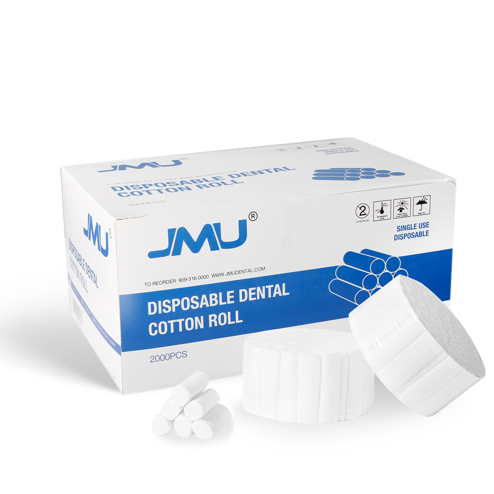 JMU Dental Disposable Cotton Rolls 1»/1.5» High Absorbent Mouth Cotton Rolls