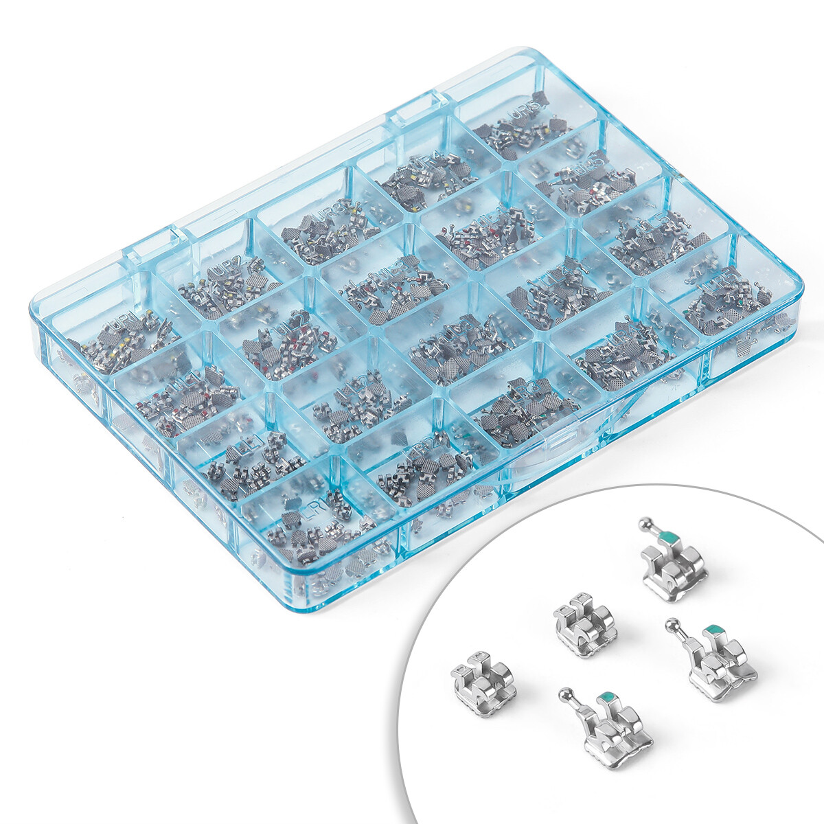 AZDENT Dental Ortho MIM Monoblock Brackets Braces Mini Roth MBT 018 022 Hook 345