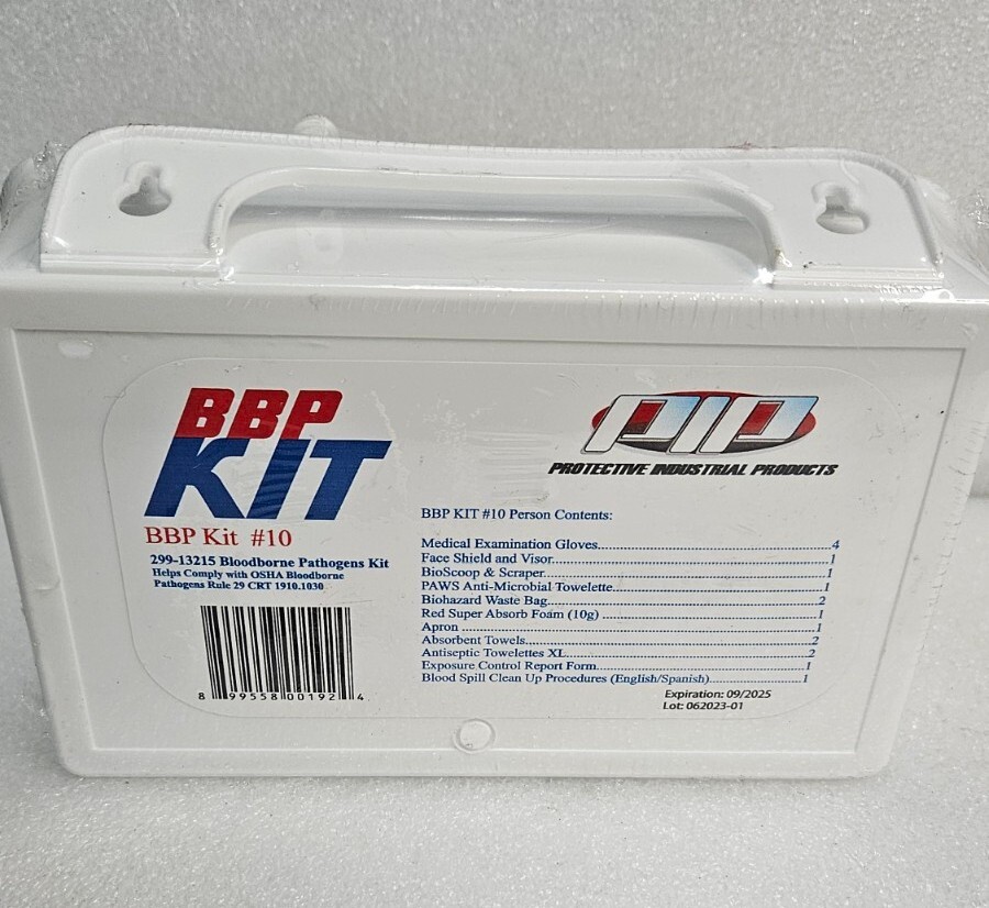 NEW BBP Basic KIT #10 person- Bloodborne Pathogens Kit