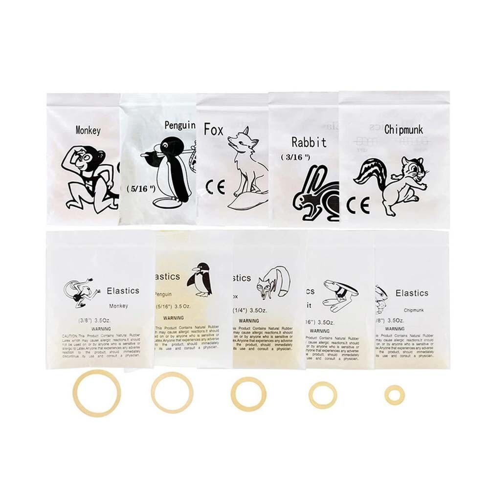 15x 100PCS/Bag Dental Orthodontic Elastic Rubber Bands Brace 5.0OZ Squirrel 1/8″
