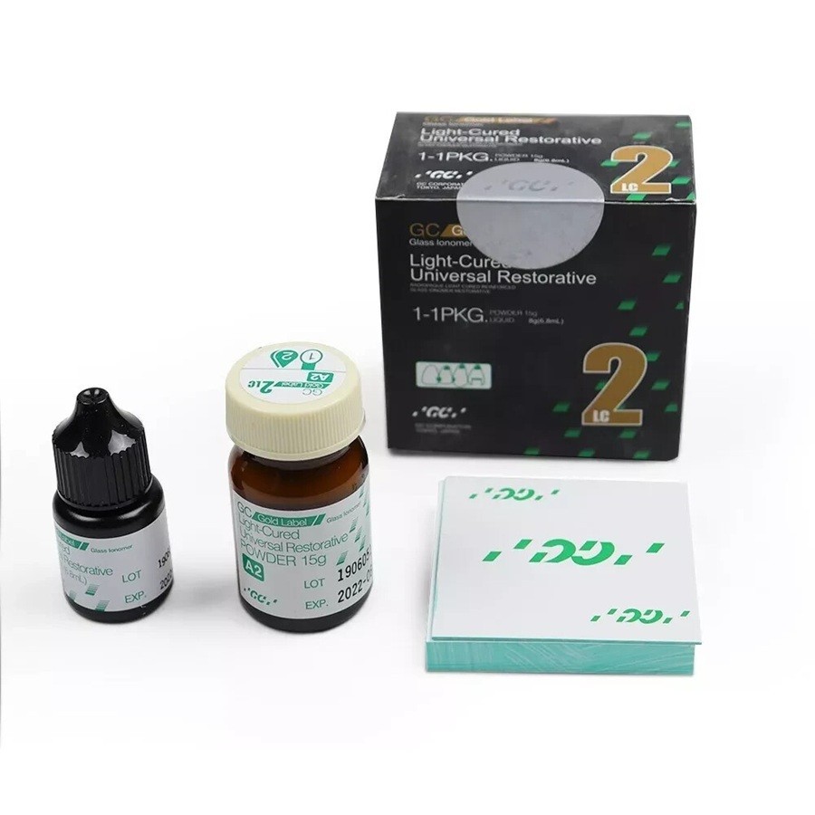 GC Fuji LC 2 Light Cure Gold Label Restorative Glass Ionomer Mini Pack