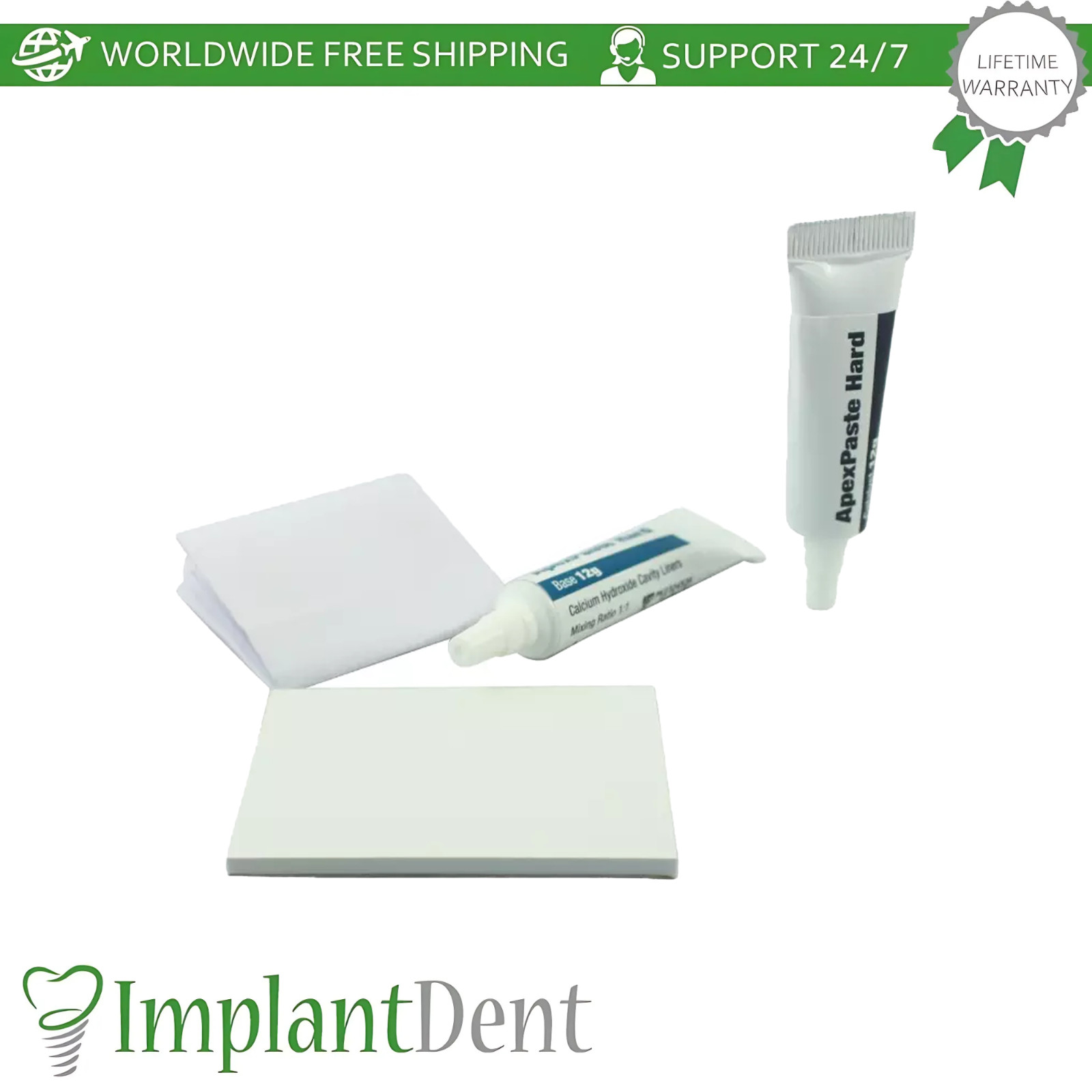 1x Dental ApexPaste Hard Paste 2g Self Cure Base & Catalyst Permanent Solution
