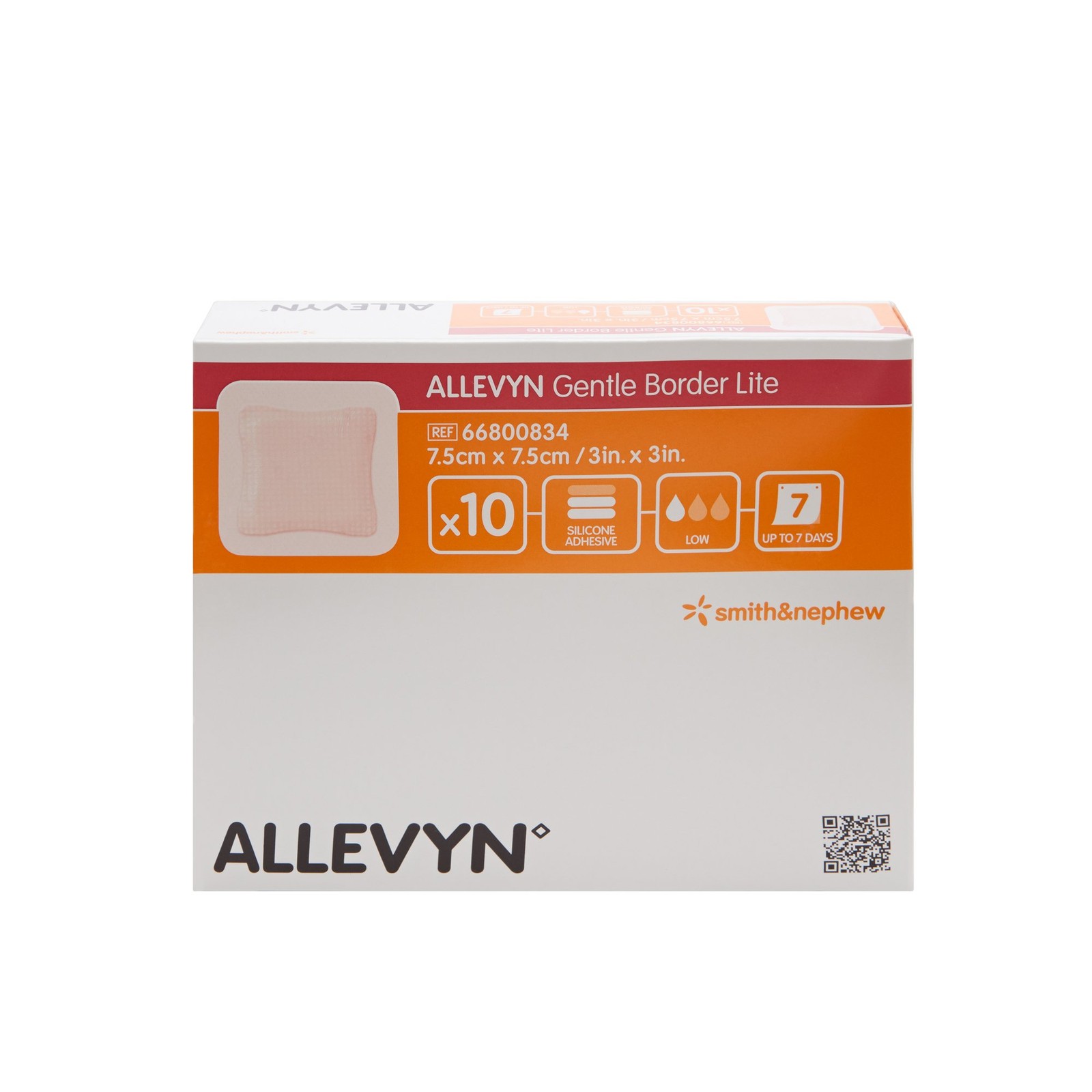 Smith & Nephew Allevyn Gentle Border Lite Thin Foam Dressing 3 x 3″ 60 per Case