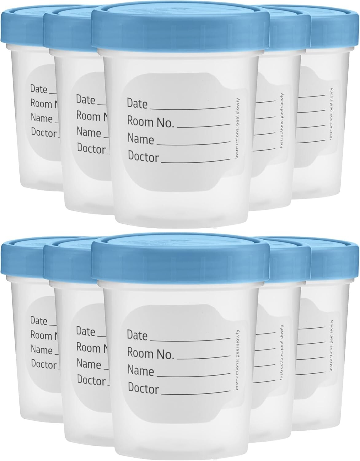 Specimen Cups with Leak Proof on Lids-4oz Clear Non-Sterile Urine Sample jar(10)