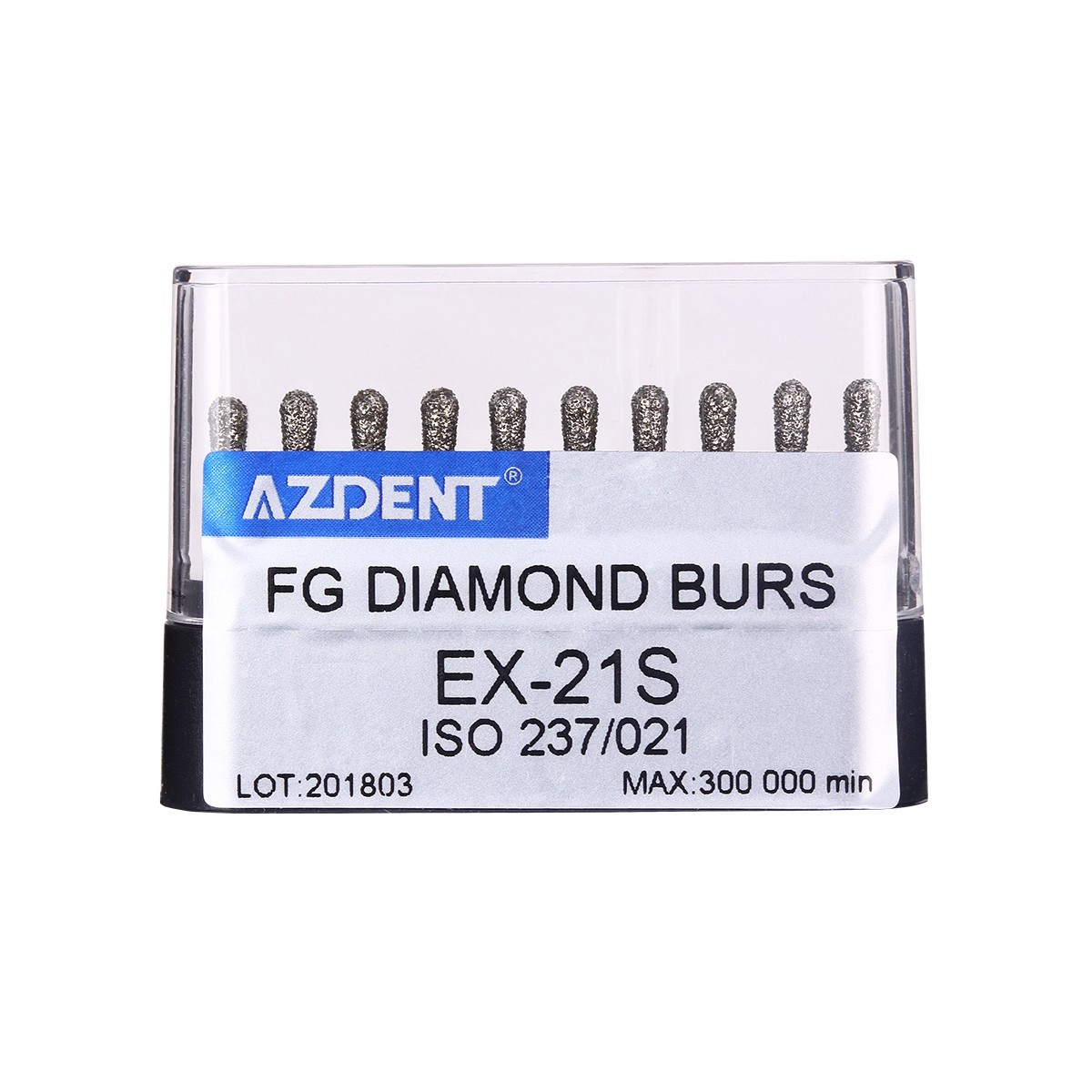 AZDENT Dental FG Diamond Polishing Bur EX-21S Lingual fossa & Cavity Preparation