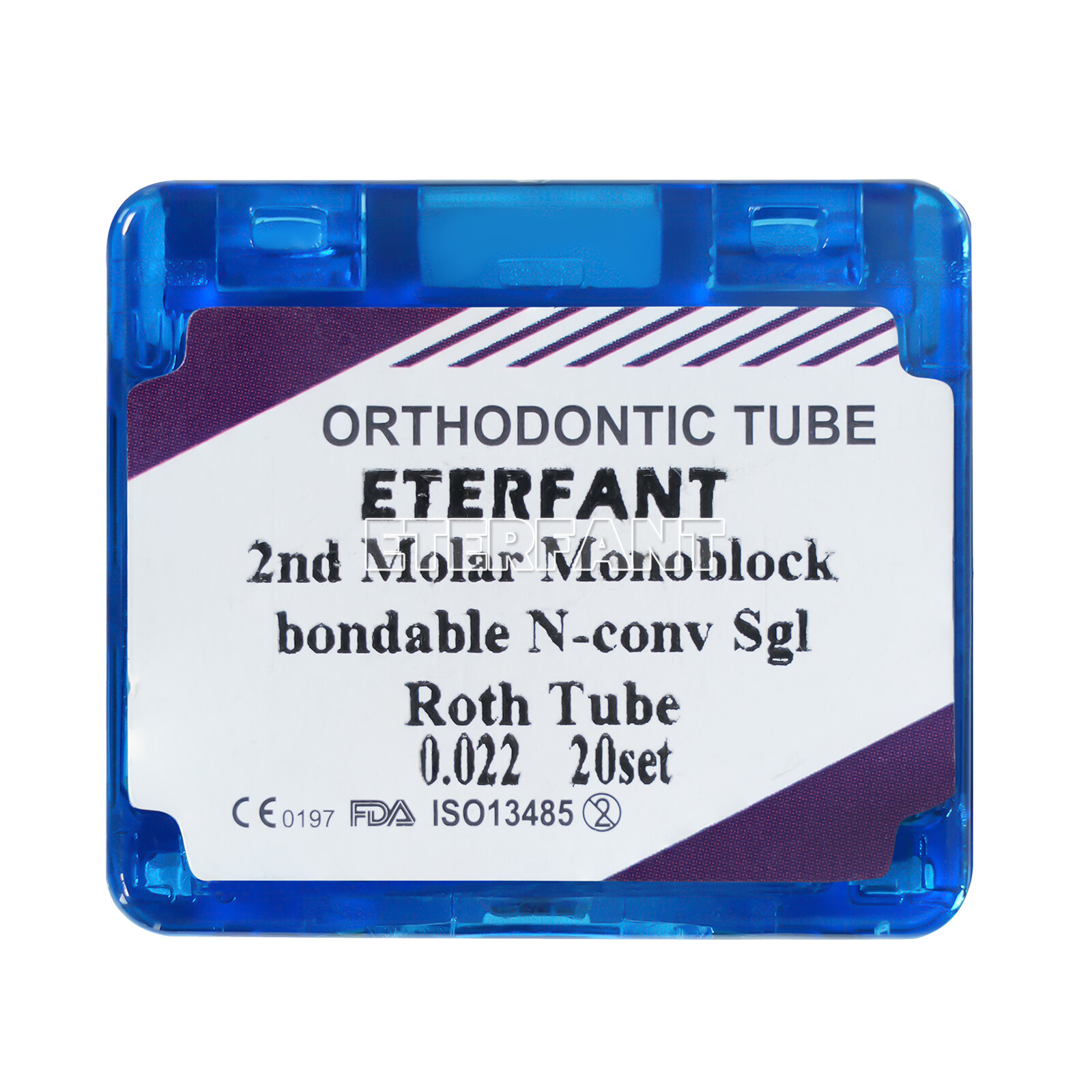 80PCs ETERFANT Dental Ortho Buccal Tubes Monoblock Roth 0.022 2nd Molar Bondable