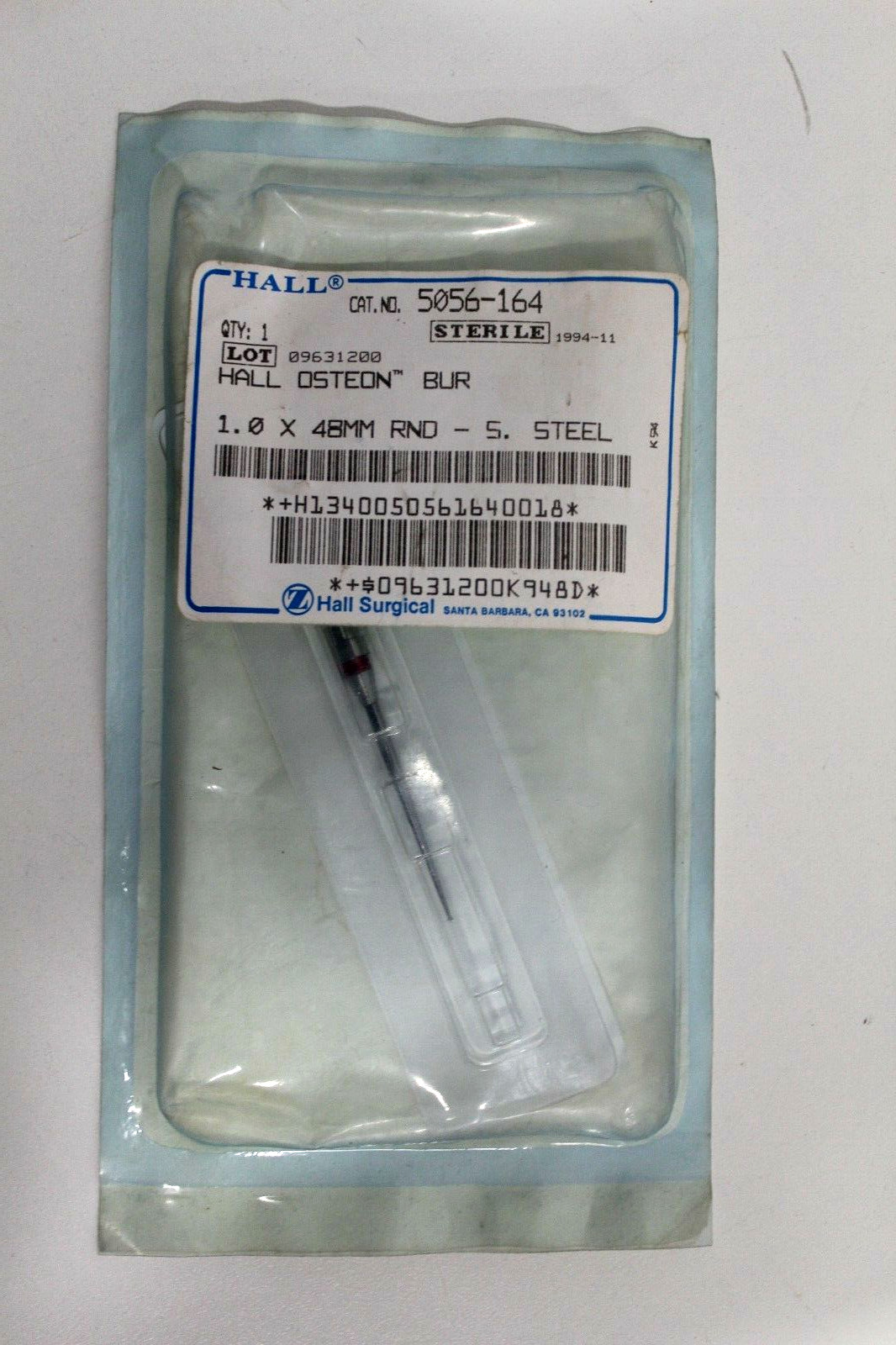New Factory Sealed Hall Osteon Round Medical 48mm 1.0 mm Bur 5056-164