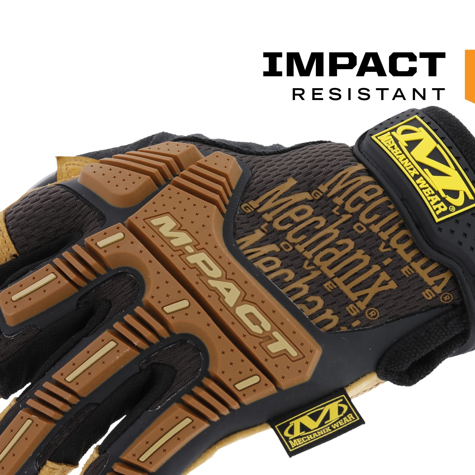 Mechanix Wear M-Pact Leather Framer Gloves – Leather Fingerless Anti-Slip