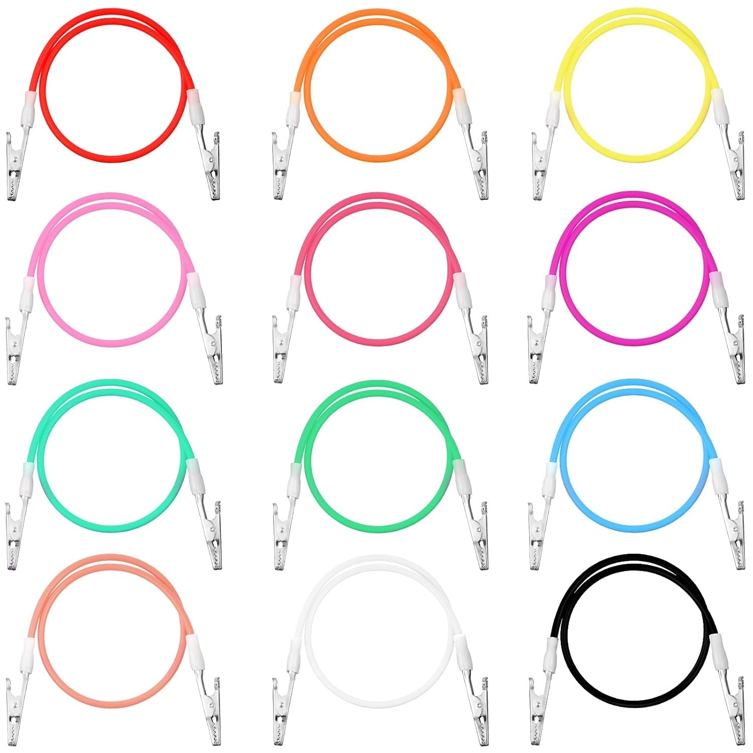 Silicone Napkin Clips – 12 Vibrant Colors, Ideal for Adults & Patients