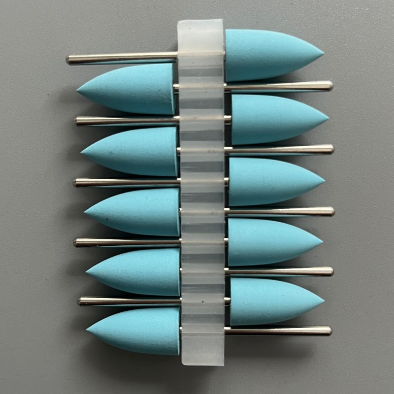 10Pcs Dental silicone Rubber polishers Resin polishing bur Dental Materials