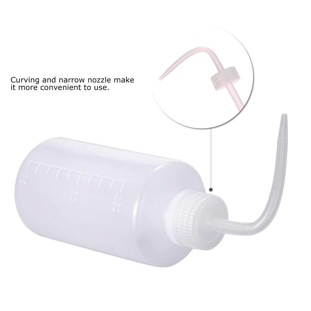 Wash Bottle 2pcs 250ml/8oz Safety Bottles Watering Tools, Economy Plastic Squ…