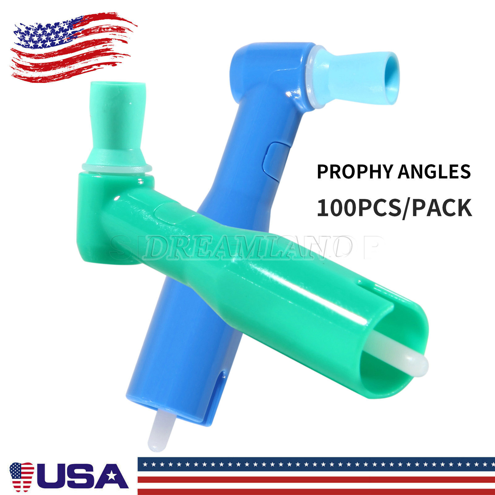 100 pc Dental Disposable Prophy Angles Soft Polishing Cup Brushes Latex Free