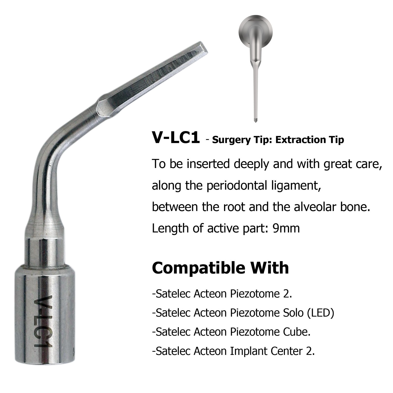 Dental ACTEON Piezotome 2 Cube Ultrasonic Surgery Tips Satelec Piezo Scaler Tips