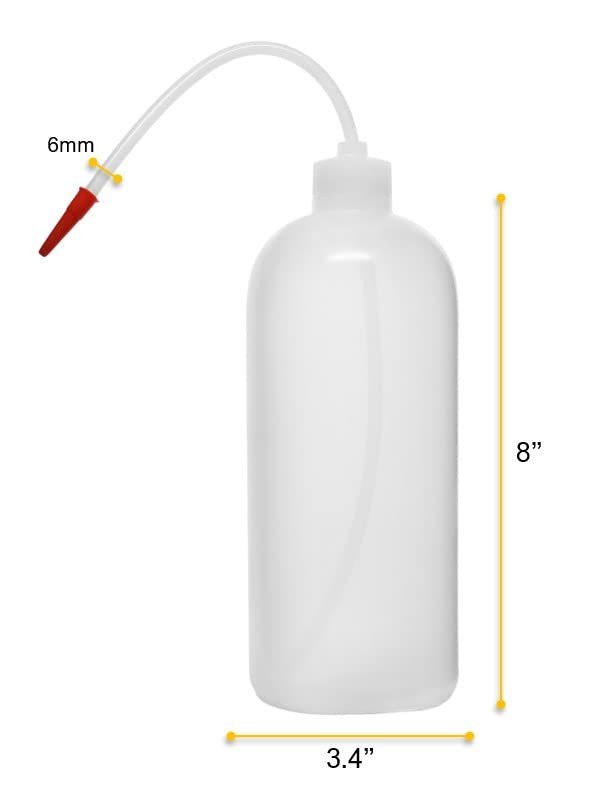 Translucent Polyethylene Wash Bottle 1000ml | Unbreakable, Screw Cap, Flexibl…