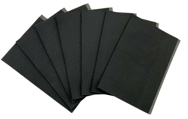 Black 3 ply bibs 500 per carton
