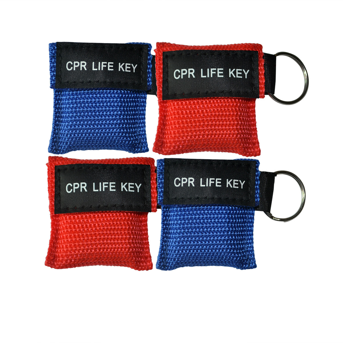 120 X CPR Random Colors Transparent CPR Mask CPR FACE Shield Nylon Keychain Bags