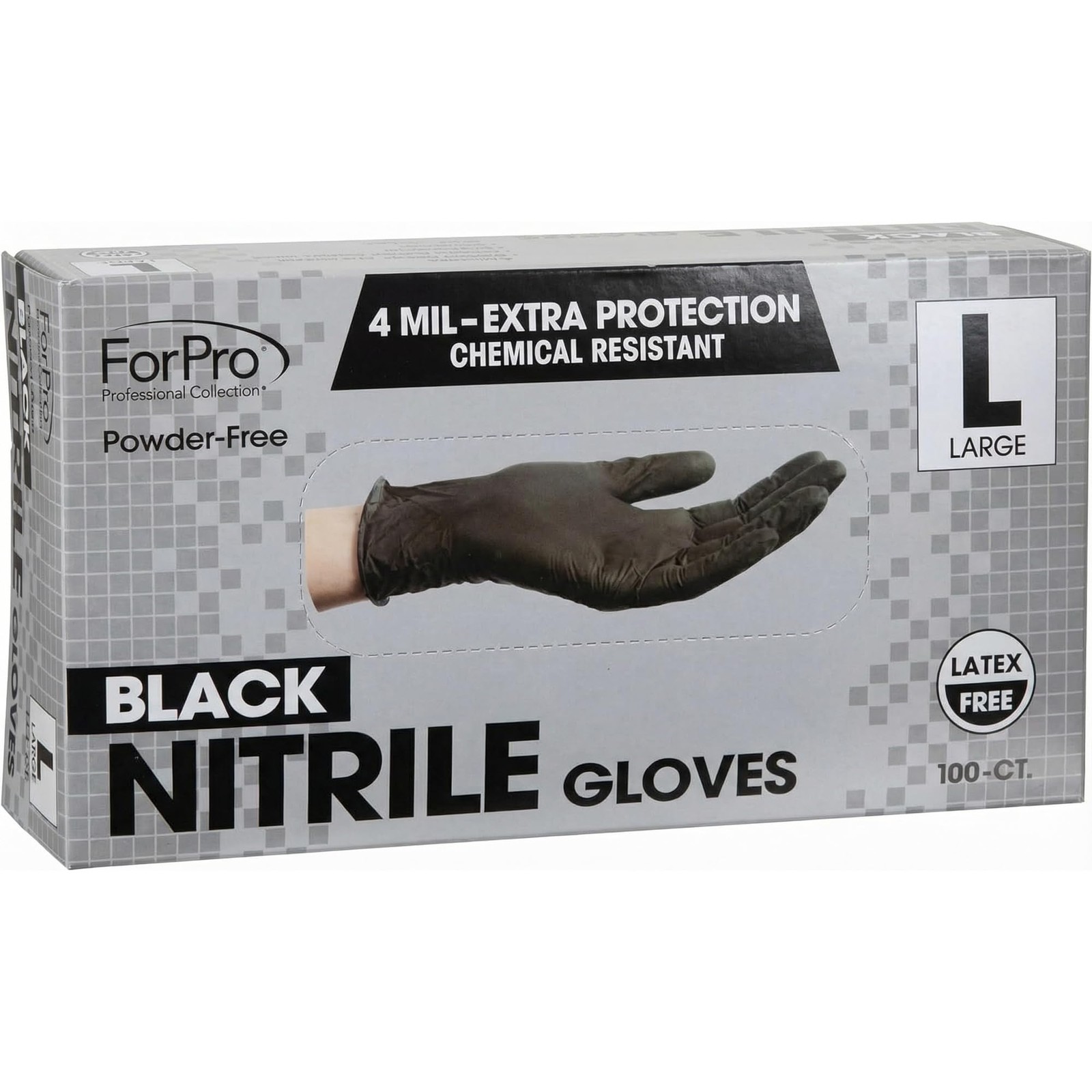 ForPro Disposable Nitrile Gloves, Chemical Resistant, Powder-Free, Latex-Free…