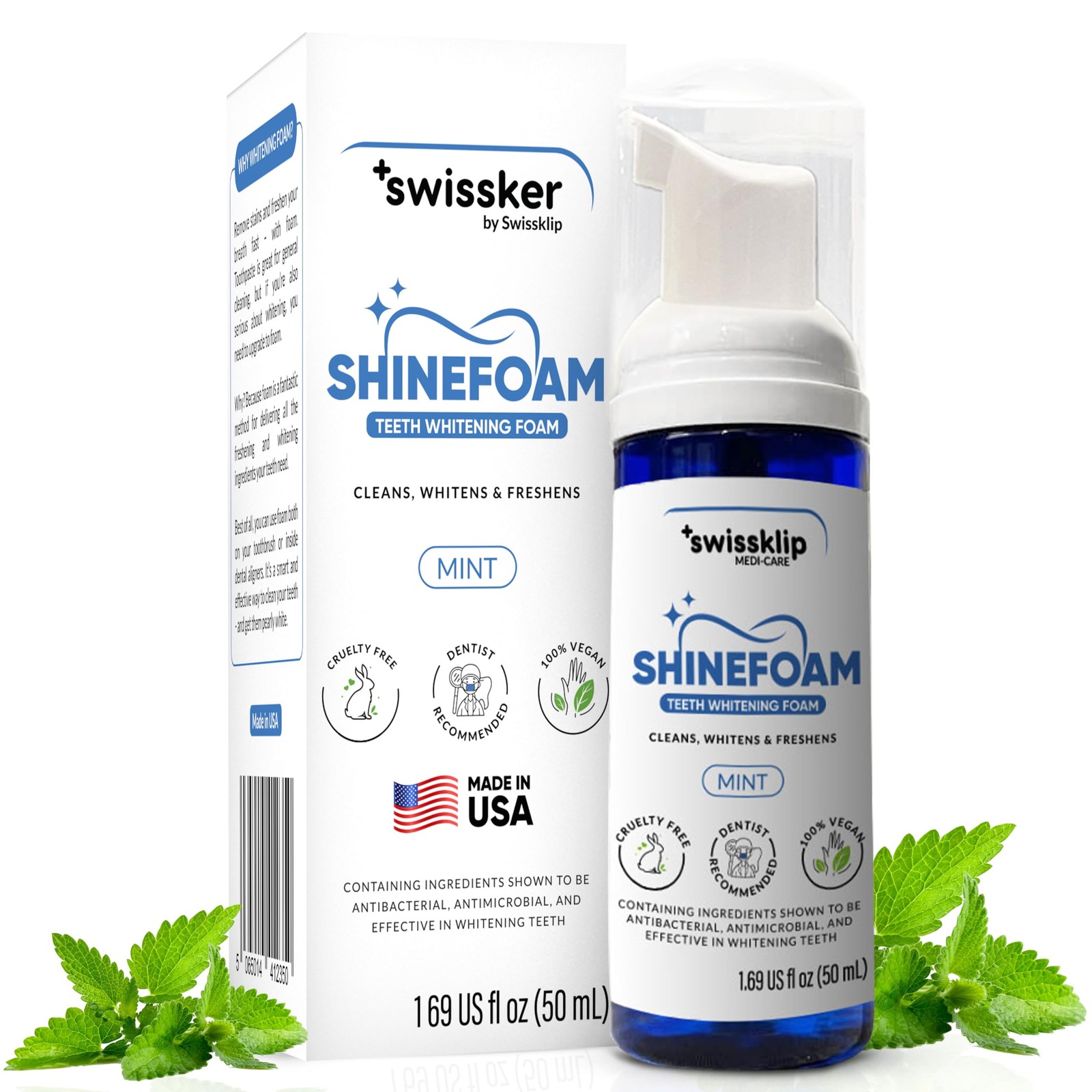 Swissker by Swissklip ShineFoam Professional 1.69 Ounce (Pack of 1), White