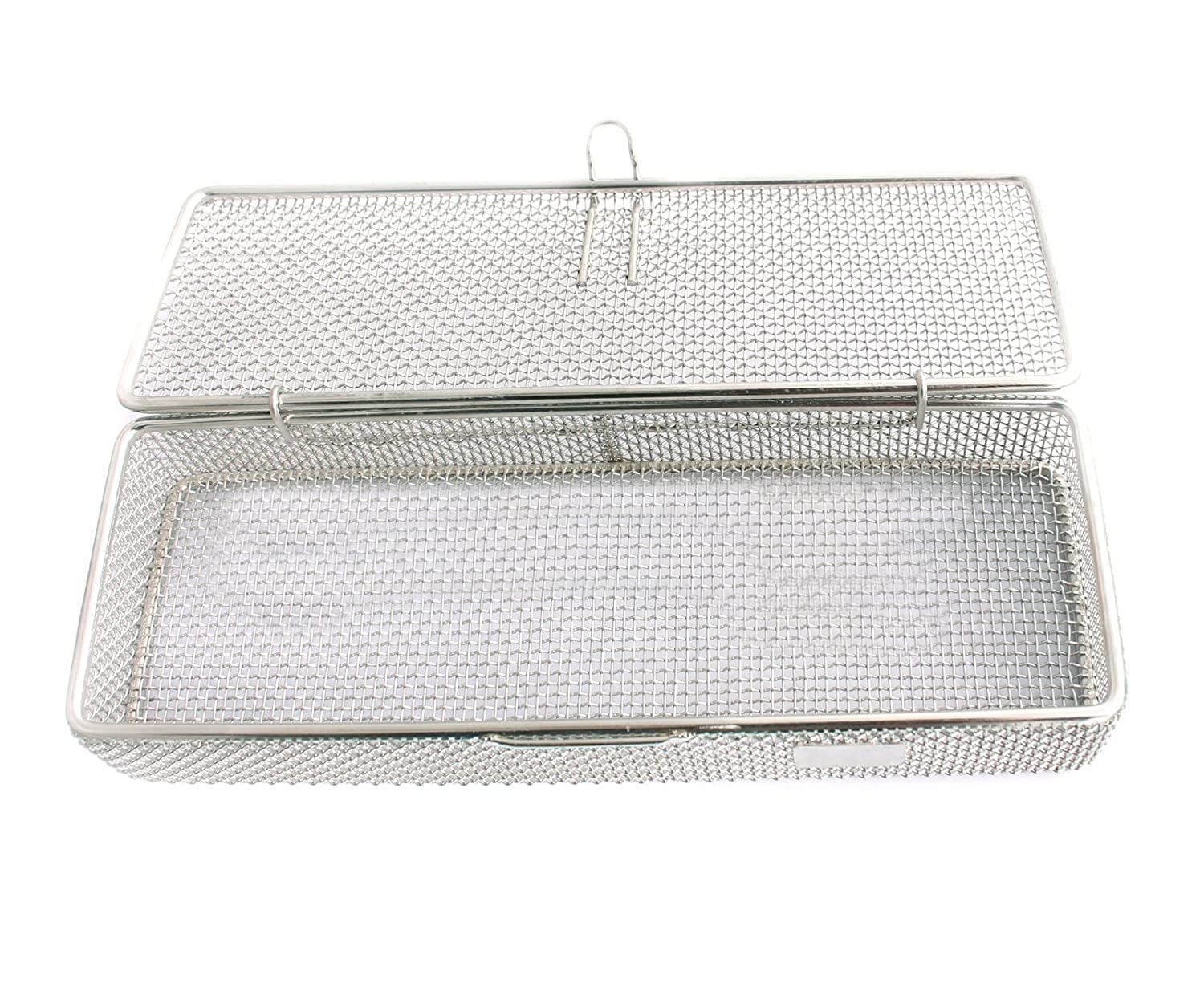 OdontoMed2011 Instrument Tray and Mesh 9 inches X 3 X 1 inches, Silver