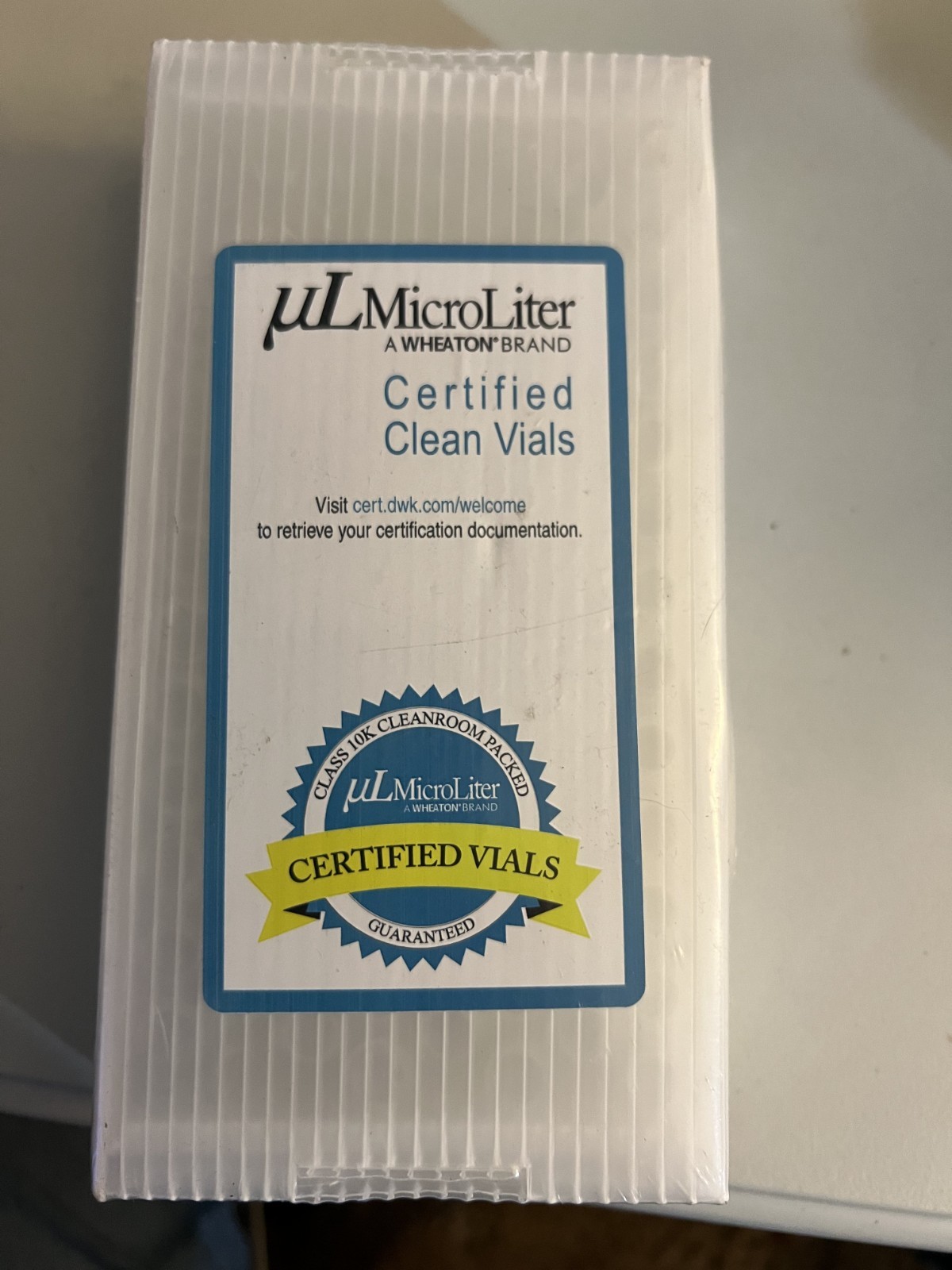 Wheaton MicroLiter 2mL Clear Glass Vials 12x32mm 100 Pack Lab Certified