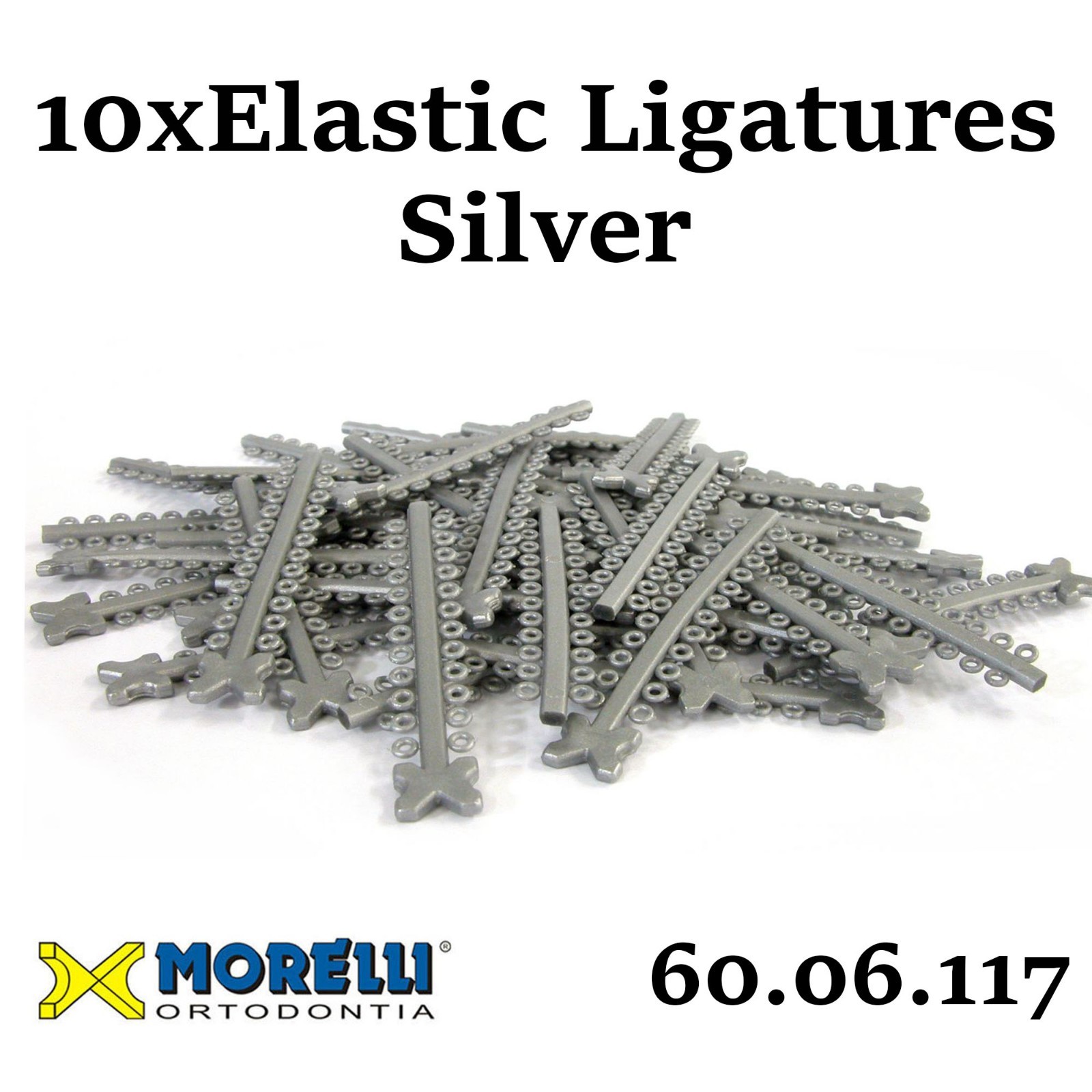 Morelli Dental Orthodontic Elastic Ligature Modules Brackets Silver 1000pcs