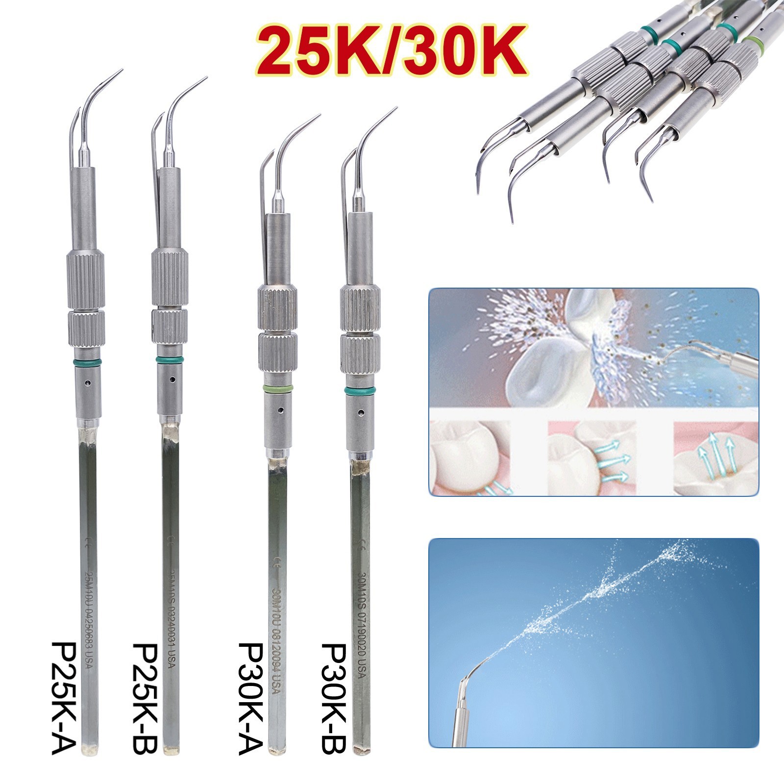 P-10/P-100 Style Cavitron Dental Inserts Tips Ultrasonic 25k/30k Slim Series Tip
