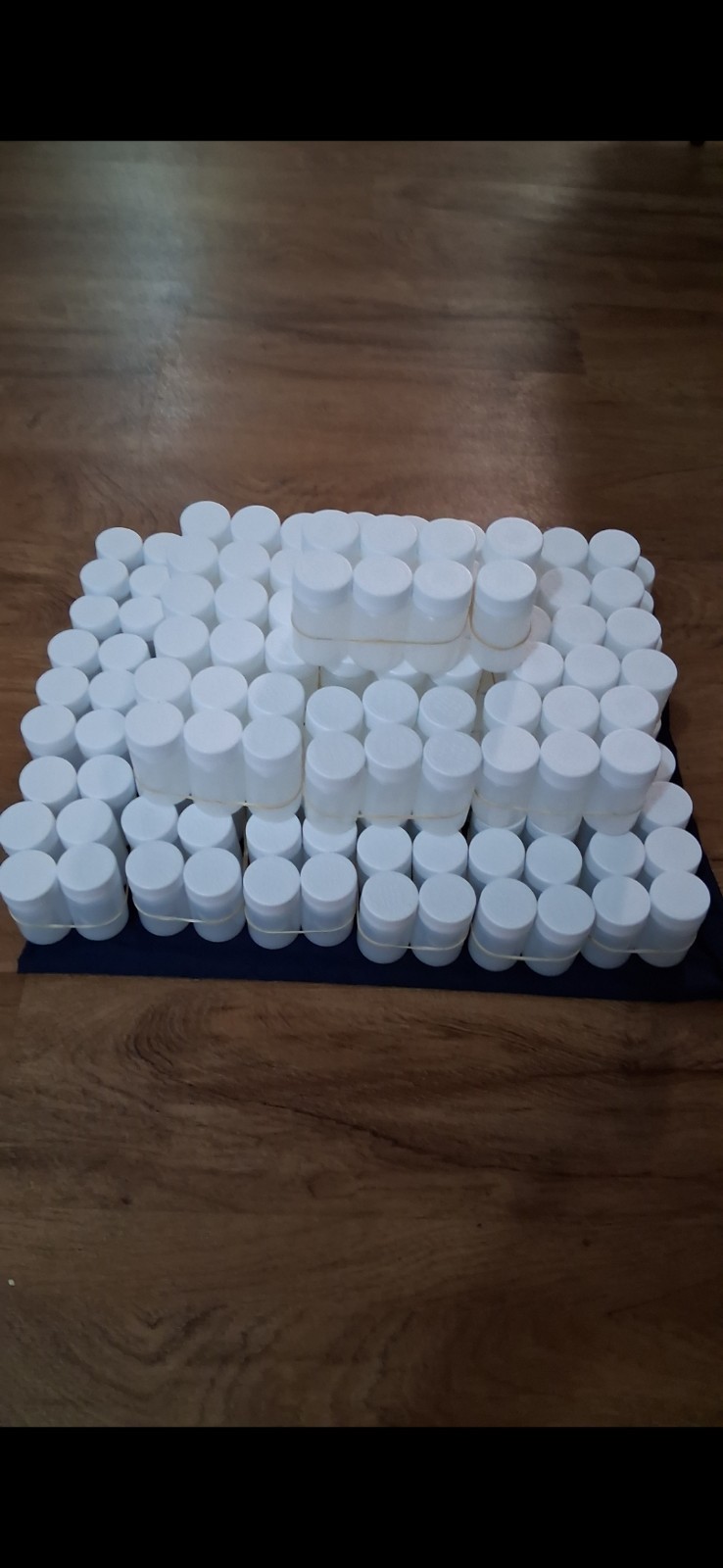 White Plastic Reagent Bottles/Jars w Child-Resistant Screw Caps, Lab