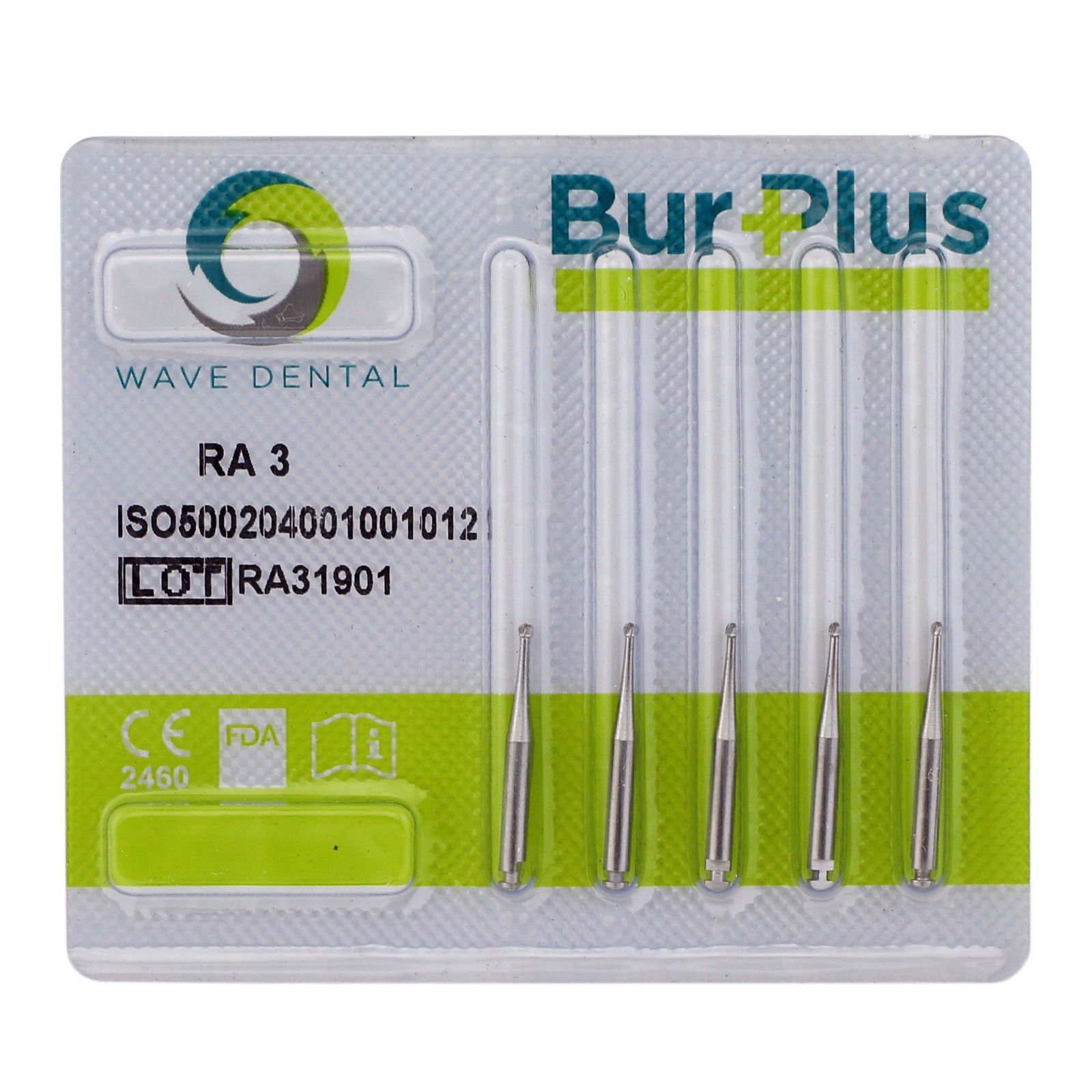 Wave Dental Latch Carbides Contra Angle Bur 22mm Round Taper Fissure Invert Cone