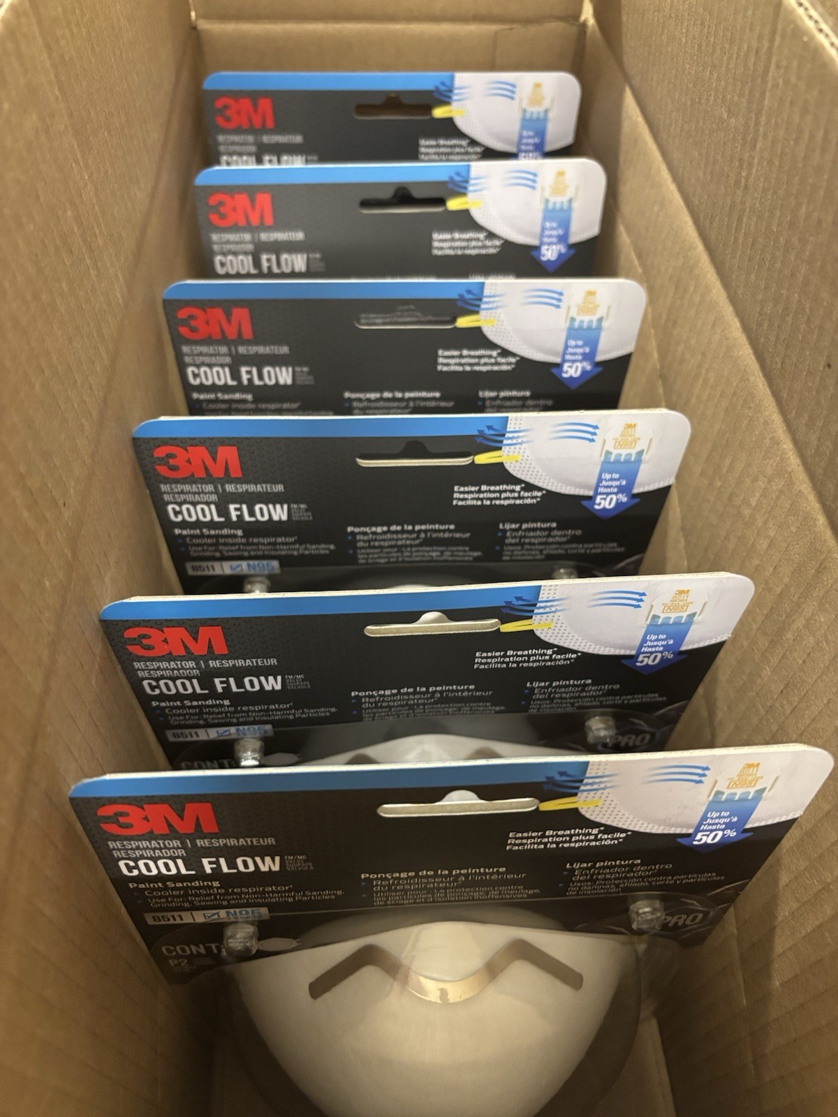 Pack Of 6 – 3M N95 Dust Respirator w/ Valve Face Mask – Free And Fast Shipping