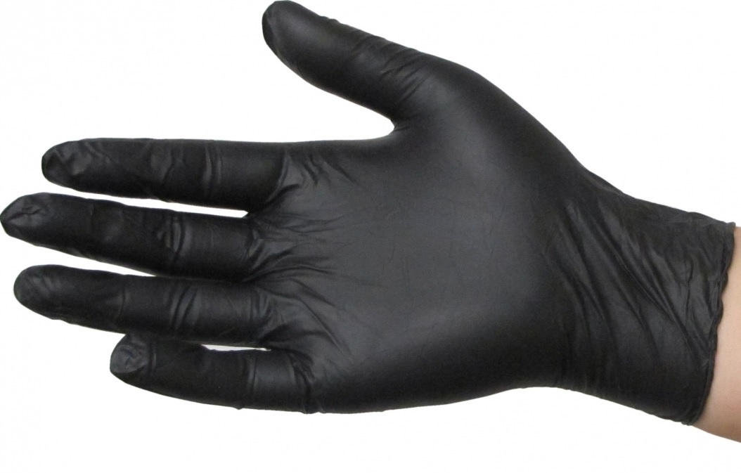 GOTHAM Black Nitrile Exam Gloves, Powder Free, Case of 1000 Size X-LARGE