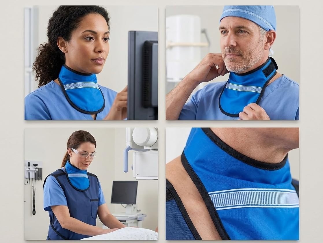 Soft Material Thyroid Shield with 0.5mm Lead Protection – Essential Safety Wear