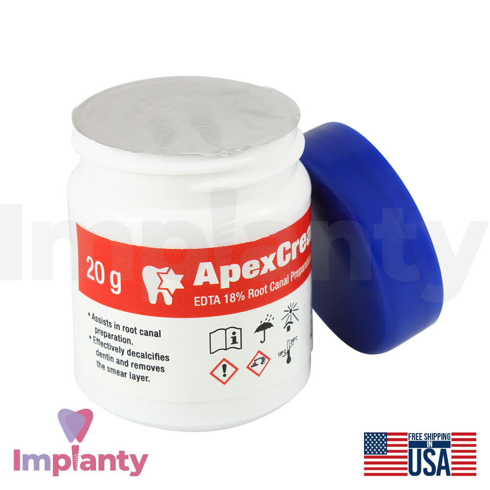 Dental ApexCream 18% R00t Canal Preparation Cream Jar 20g Colorless Dentistry