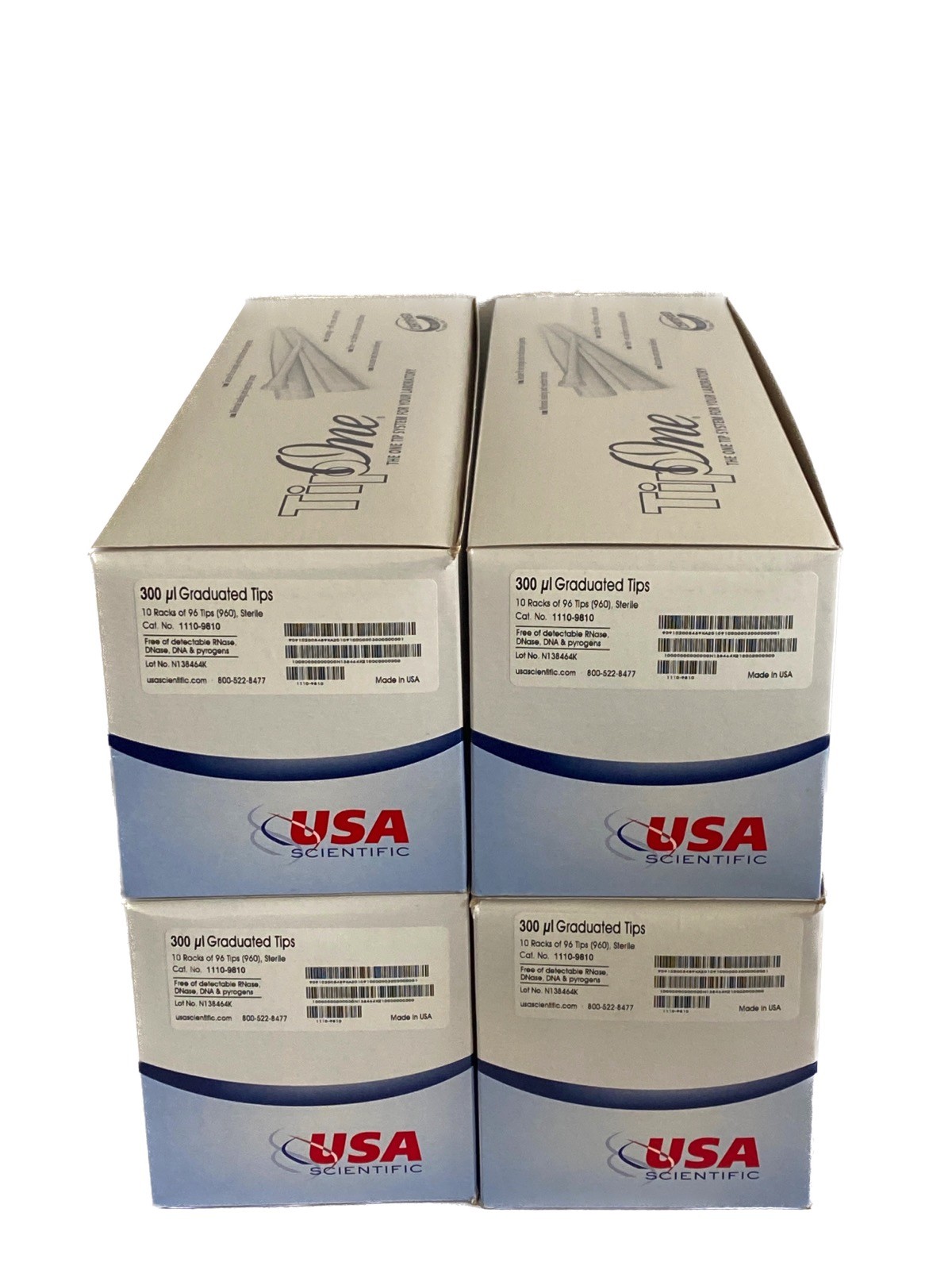 (3840) USA SCIENTIFIC TipOne 300uL Graduated Pipet Tips 40x 96/Rack 1110-9810
