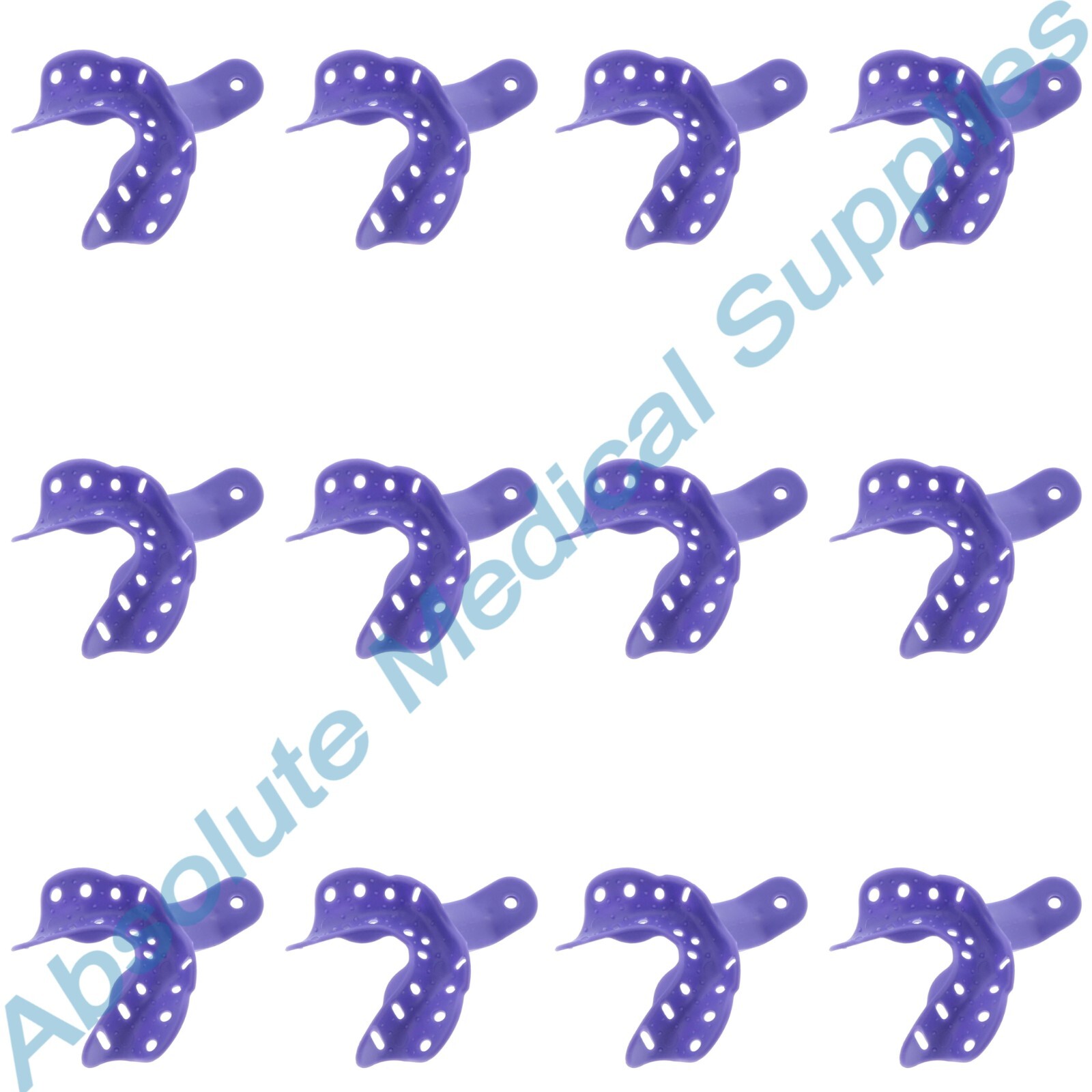 *12-Pieces* Keystone Bosworth Edentulous #6 Disposable Impression Trays 0921703