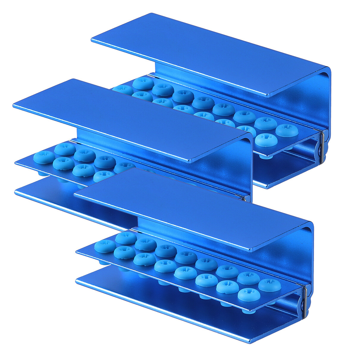 Dental Bur Box Burs Autoclave Holder 16 Silicon Holes With Silicon For FG RA Bur