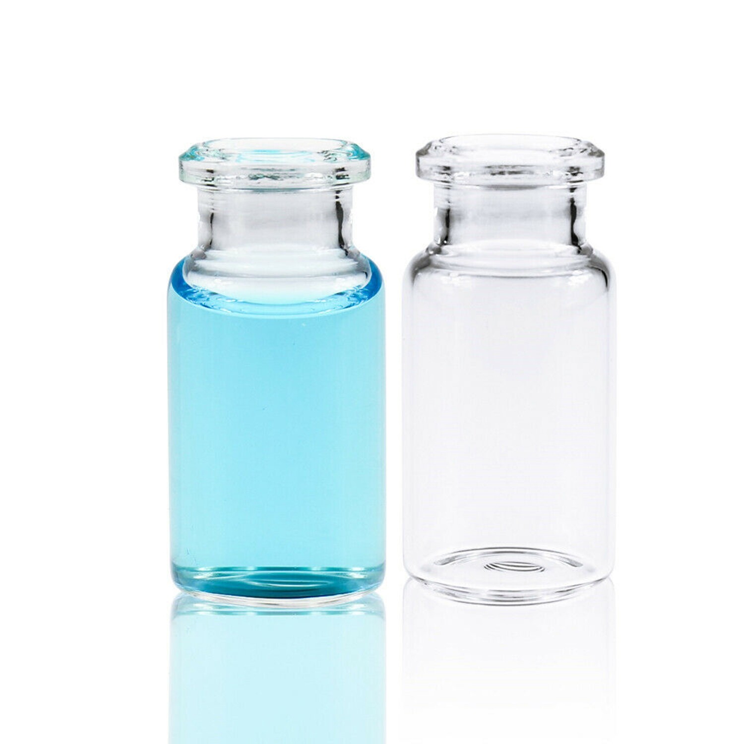 4000PCS 10ml Sample Vials+Silver Caps Crimp Top Glass Clear Headspace Bottles US
