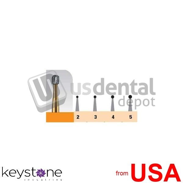 KEYSTONE Prehma Round Carbide Bur. 4 FGSS (short shank. Ideal for initial 446283
